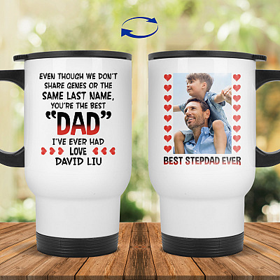 14 oz. White Travel Mug