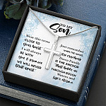 To My Son Wear This Cross Close To Your Heart I Will Always With You Artisan Crafted Cross Necklace