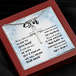 To My Son Wear This Cross Close To Your Heart I Will Always With You Artisan Crafted Cross Necklace