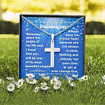 To My Granddaughter You Will Be One Of My Most Beautiful Chapters Artisan Crafted Cross Necklace