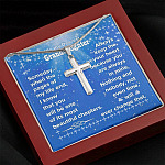 To My Granddaughter You Will Be One Of My Most Beautiful Chapters Artisan Crafted Cross Necklace