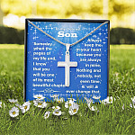 To My Son You Will Be One Of My Most Beautiful Chapters Artisan Crafted Cross Necklace