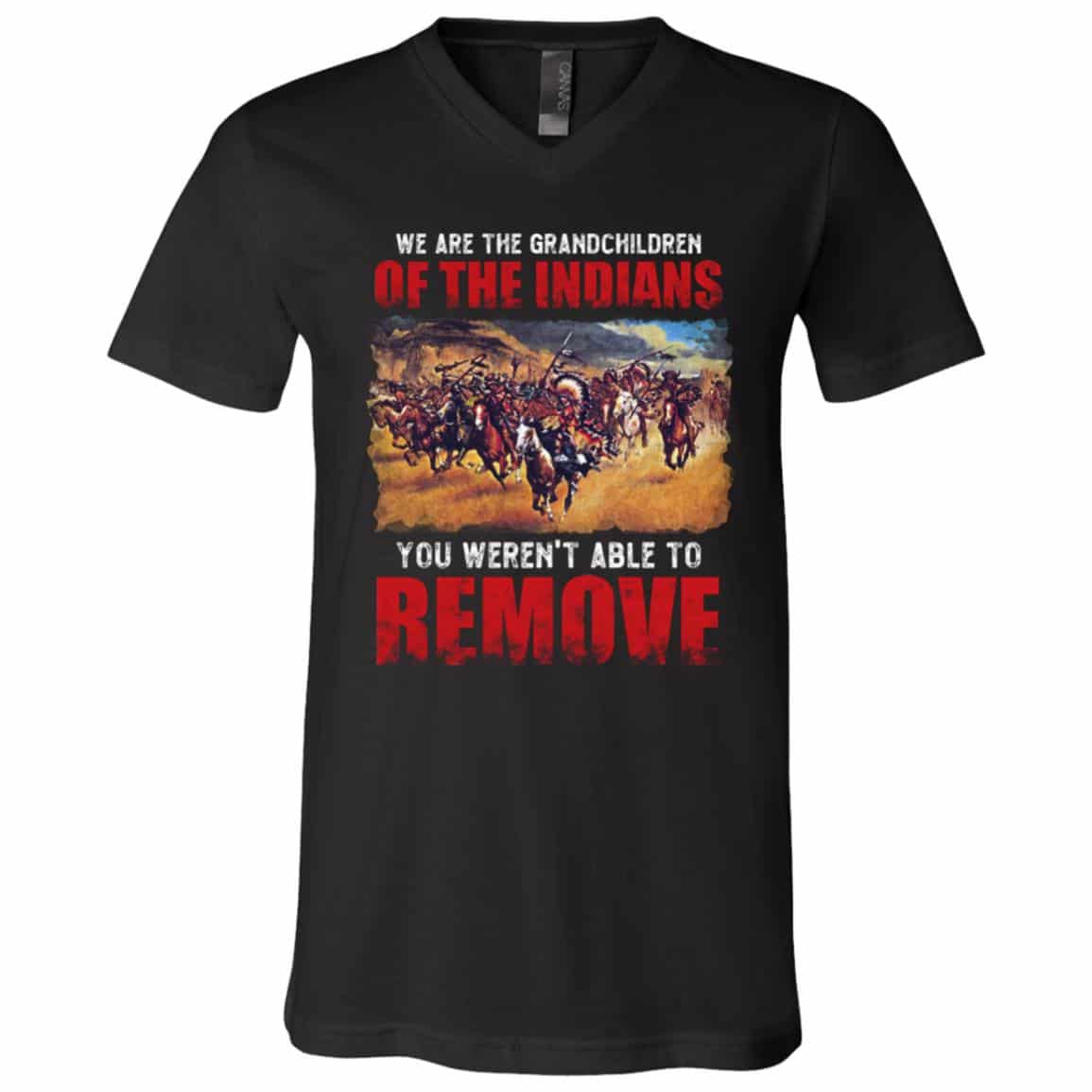 We Are The Grandchildren Tshirt, Black, V-Neck T-Shirt