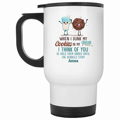 14 oz. White Travel Mug