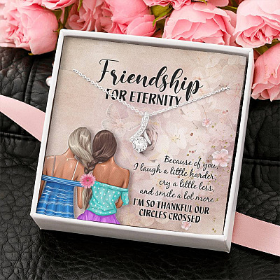 Friendship For Eternity Alluring Beauty Pendant Necklace - Friendship Necklace for Best Friend Gift