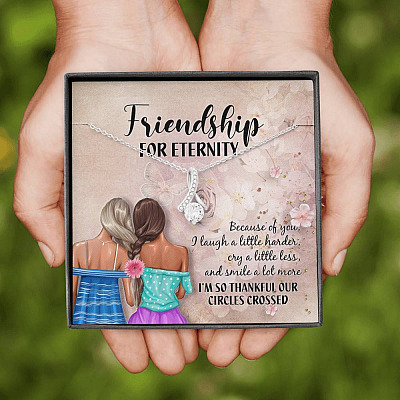 Friendship For Eternity Alluring Beauty Pendant Necklace - Friendship Necklace for Best Friend Gift