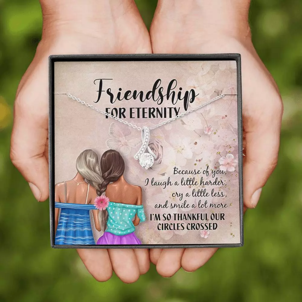Friendship For Eternity Alluring Beauty Pendant Necklace - Friendship Necklace for Best Friend Gift