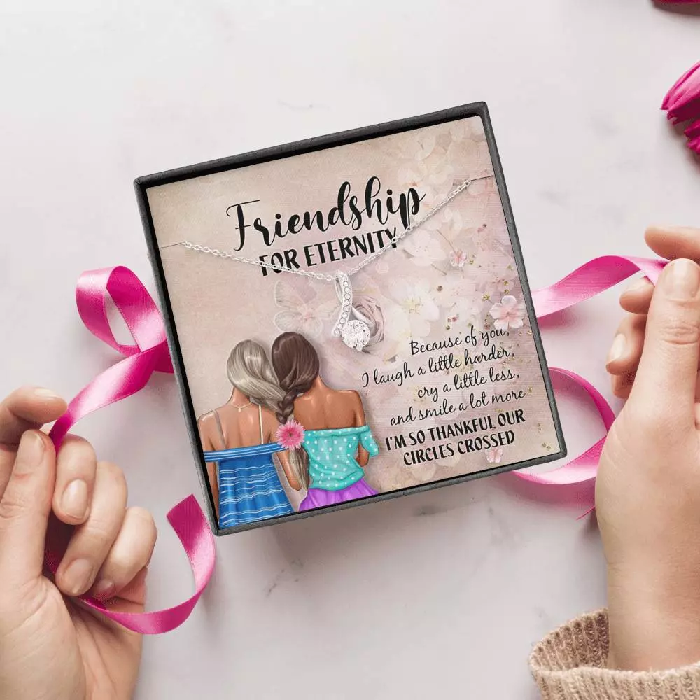 Friendship For Eternity Alluring Beauty Pendant Necklace - Friendship Necklace for Best Friend Gift