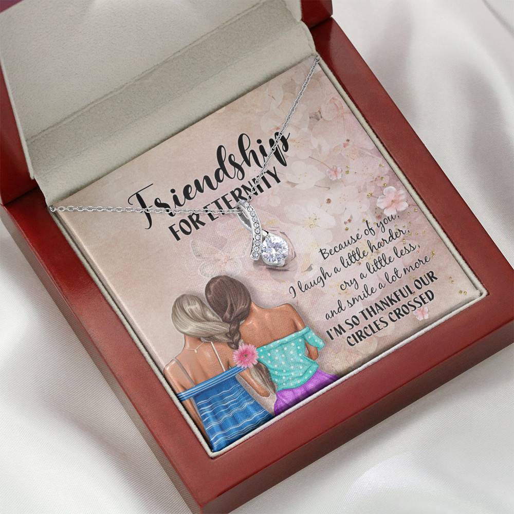 Friendship For Eternity Alluring Beauty Pendant Necklace - Friendship Necklace for Best Friend Gift