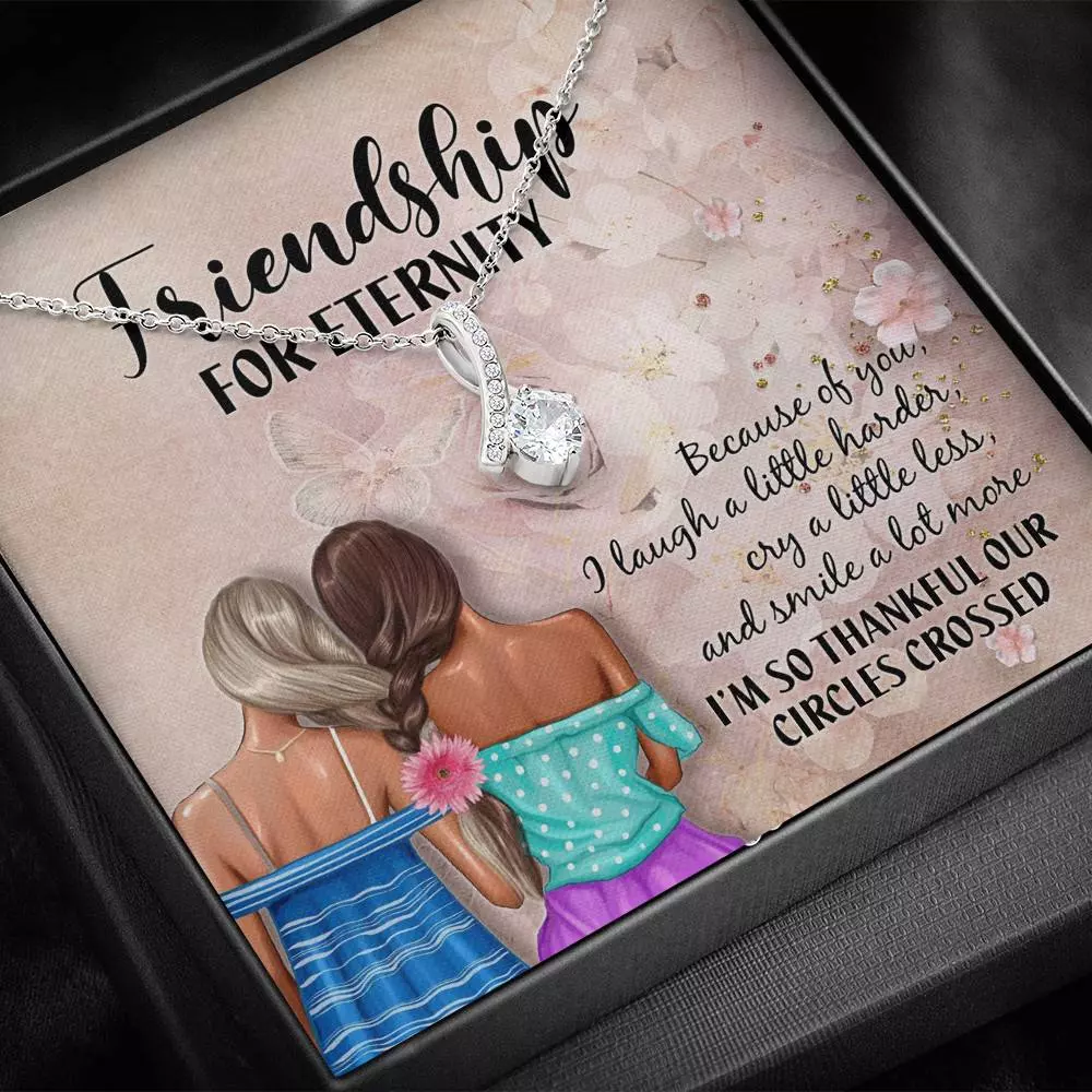 Friendship For Eternity Alluring Beauty Pendant Necklace - Friendship Necklace for Best Friend Gift