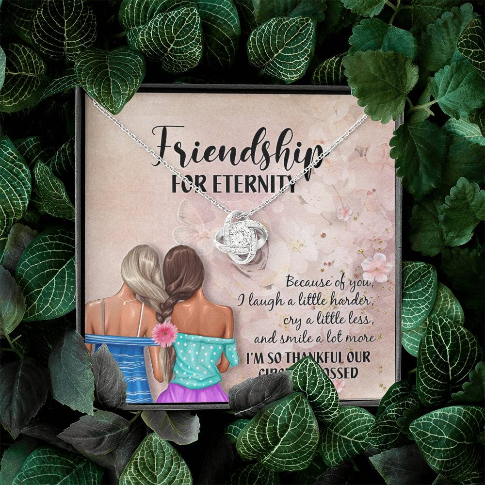 Friendship For Eternity Love Knot Necklace - Friendship Necklace For Best Friend Gift - Bestie Necklace