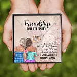 Friendship For Eternity Joined Interlocking Hearts Pendant Necklace - Friendship Necklace For Best Friend