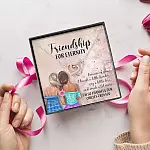 Friendship For Eternity Joined Interlocking Hearts Pendant Necklace - Friendship Necklace For Best Friend