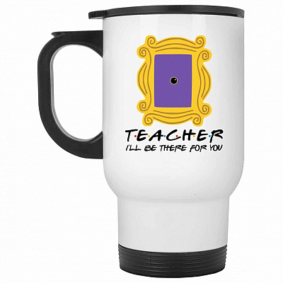 14 oz. White Travel Mug