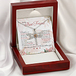 To My Best Friend Thank You For All That You Do I'd Lost Without You Dragonfly Necklace
