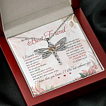 To My Best Friend Thank You For All That You Do I'd Lost Without You Dragonfly Necklace