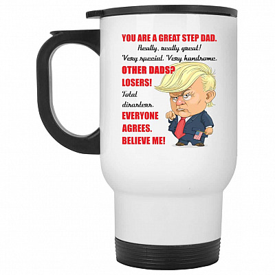 14 oz. White Travel Mug