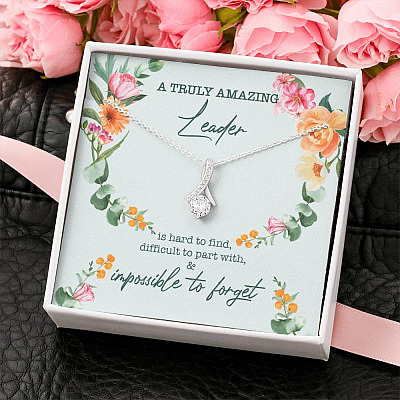 A Truly Amazing Leader Is Hard To Find Alluring Beauty Pendant Necklace - Boss Necklace Retirement Gift