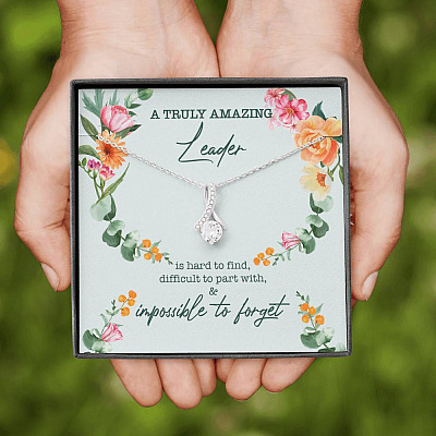 A Truly Amazing Leader Is Hard To Find Alluring Beauty Pendant Necklace - Boss Necklace Retirement Gift