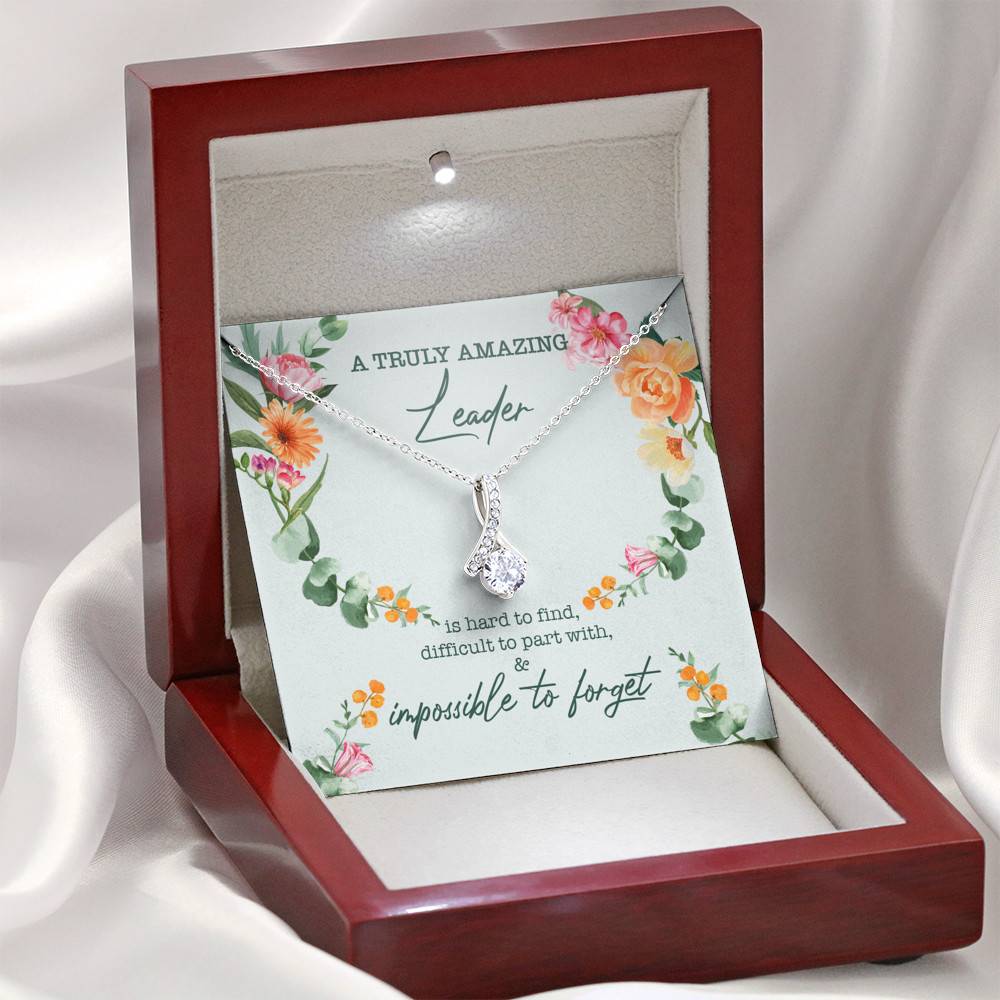 A Truly Amazing Leader Is Hard To Find Alluring Beauty Pendant Necklace - Boss Necklace Retirement Gift