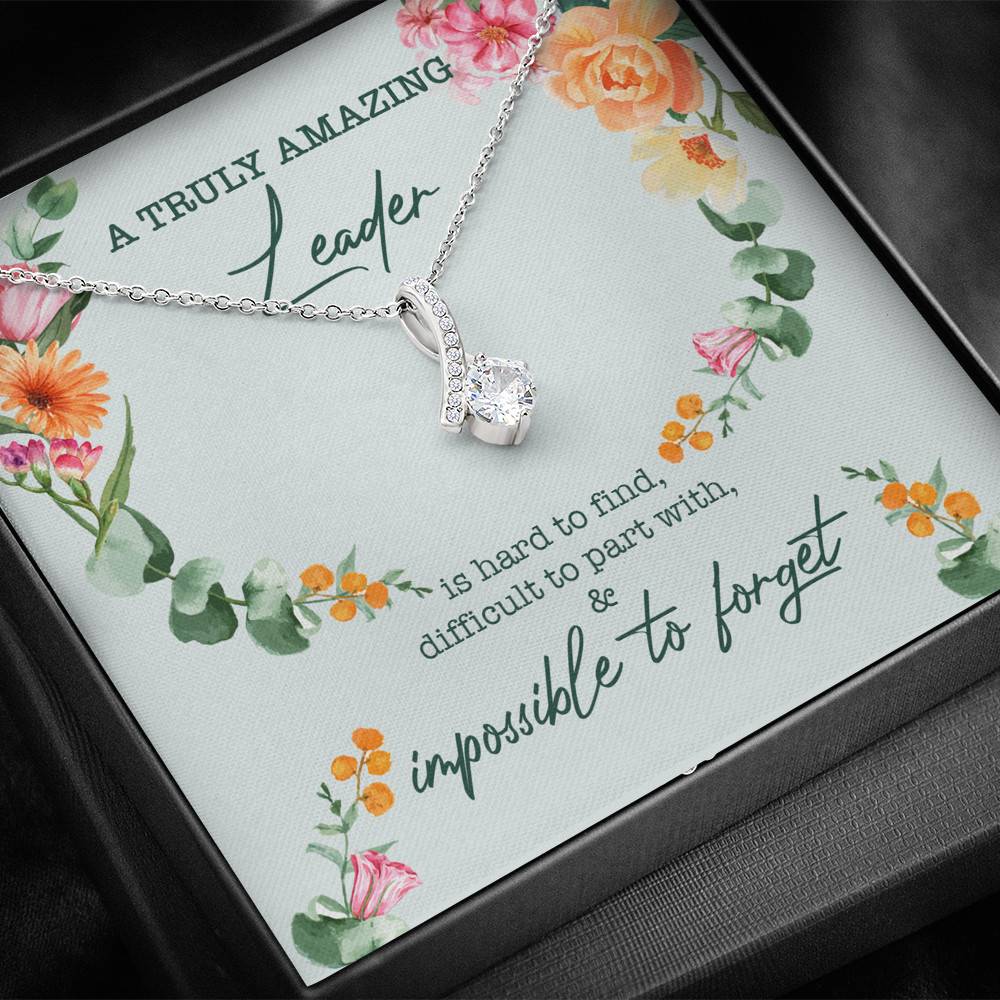 A Truly Amazing Leader Is Hard To Find Alluring Beauty Pendant Necklace - Boss Necklace Retirement Gift