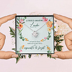 A Truly Amazing Leader Is Hard To Find Love Knot Necklace - Boss Necklace Retirement Gift - Leadership Gifts