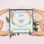 A Truly Amazing Leader Is Hard To Find Interlocking Hearts Pendant Necklace - Boss Necklace Retirement Gift