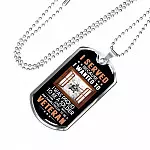 I Served Because I Wanted to I Was Proud to Be a Soldier and a Veteran Dog Tag Pendant Necklace