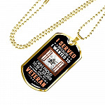 I Served Because I Wanted to I Was Proud to Be a Soldier and a Veteran Dog Tag Pendant Necklace