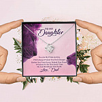 To My Daughter You Are My Pride I Will Always Protect You Love Knot Pendant Necklace - Gift For Daughter