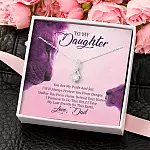 To My Daughter You Are My Pride I Will Always Protect You Alluring Beauty Pendant Necklace - Gift For Daughter