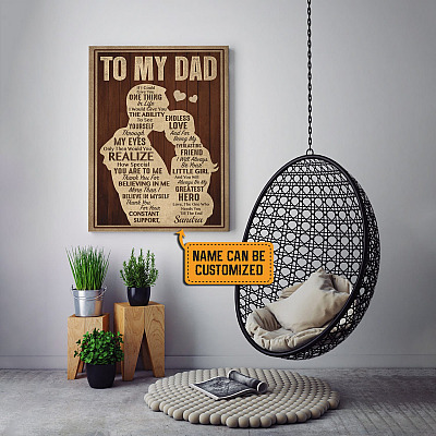 Alternative view of Personalized From Daughter To My Dad If I Could One Thing In Life I Would Give You The Ability Framed Canvas