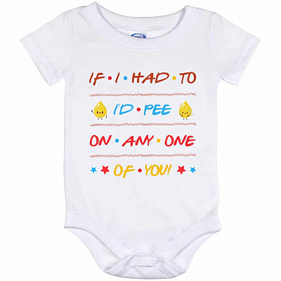 If I Had To Pee onesie, White, Baby Onesie - 12 Month