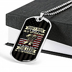 Don't Piss Off Old Veterans The Older We Get The Less Life In Prison Is A Deterrent Dog Tag Pendant Necklace