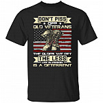 Old Veteran Shirt, Black, Unisex T-Shirt