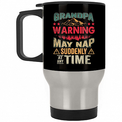 14 oz. Silver Travel Mug