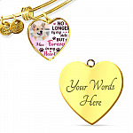 Custom Photo Dog No Longer By My Side But Forever In My Heart Heart Pendant Necklace - Missing Dog In Heaven Gift