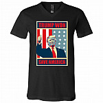 trump t, Black, V-Neck T-Shirt