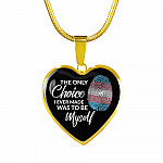 Transgender The Only Choice I Ever Made Was To Be Myself Heart Pendant Necklace - Transgender Pride Flag Gift