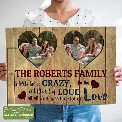 Personalized Photo A Little Bit Of Crazy a Little Bit Of Loud Framed Canvas - Unframed Poster - Wall Art