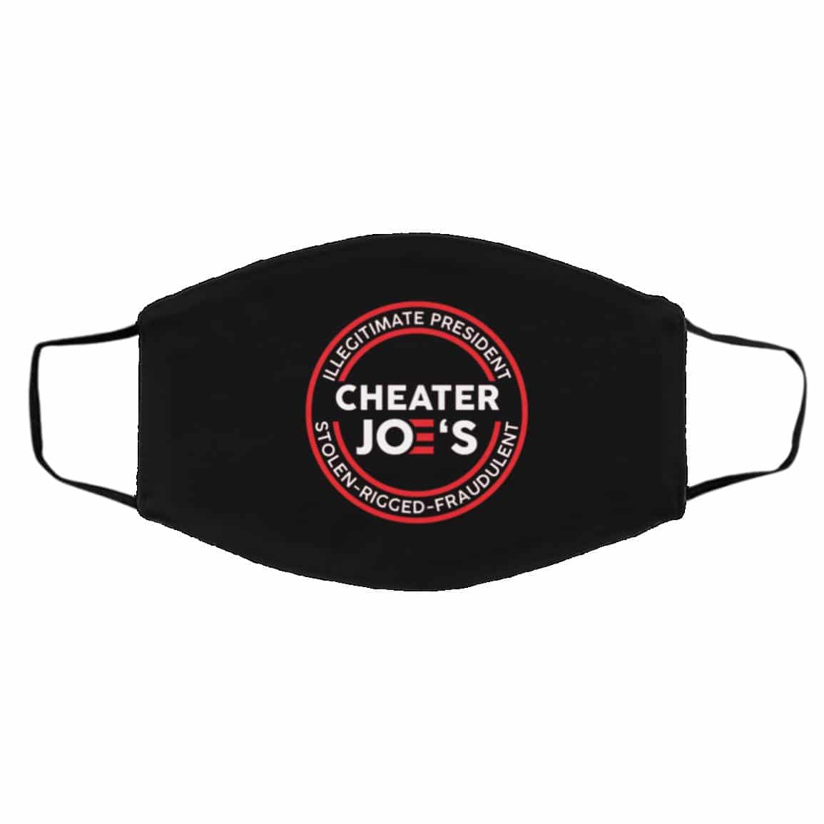 Illegitimate President, Black, Cloth Face Cover – Medium/Large