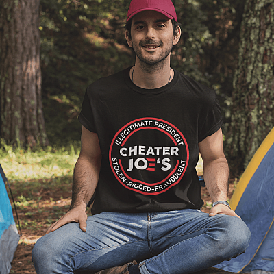 Alternative view of Illegitimate President Cheater Joe's Stolen Rigged Fraudulent T-Shirt - Anti Biden Shirt