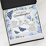 To My Dearest Granddaughter I Know You Be One Of The Most Beautiful Chapters Infinity Heart Pendant Necklace