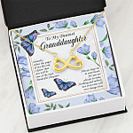 To My Dearest Granddaughter I Know You Be One Of The Most Beautiful Chapters Infinity Heart Pendant Necklace