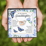 To My Dearest Granddaughter I Know You Be The Most Beautiful Chapters Interlocking Hearts Pendant Necklace
