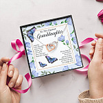 To My Dearest Granddaughter I Know You Be The Most Beautiful Chapters Interlocking Hearts Pendant Necklace