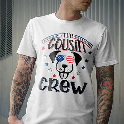 The Cousin Crew T-Shirt - Funny 4th of July US Flag Shirt