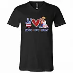 love trump, Black, V-Neck T-Shirt