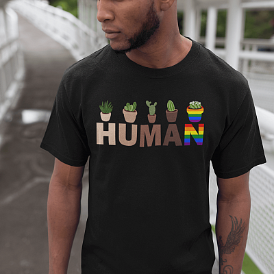 Alternative view of Human Plant Pride Month LGBT T-shirt - V-Neck Tee