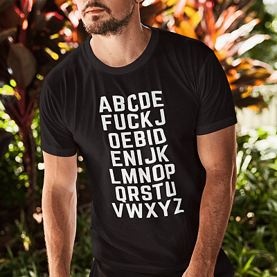 Alternative view of ABCDE Fck Joe Biden T-Shirt - Funny Anti Biden Shirt